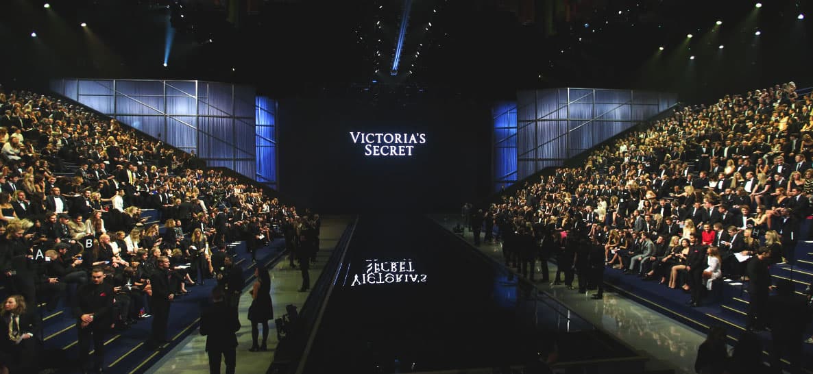 Victoria's Secret Fashion Show venue with large audience and event atmosphere